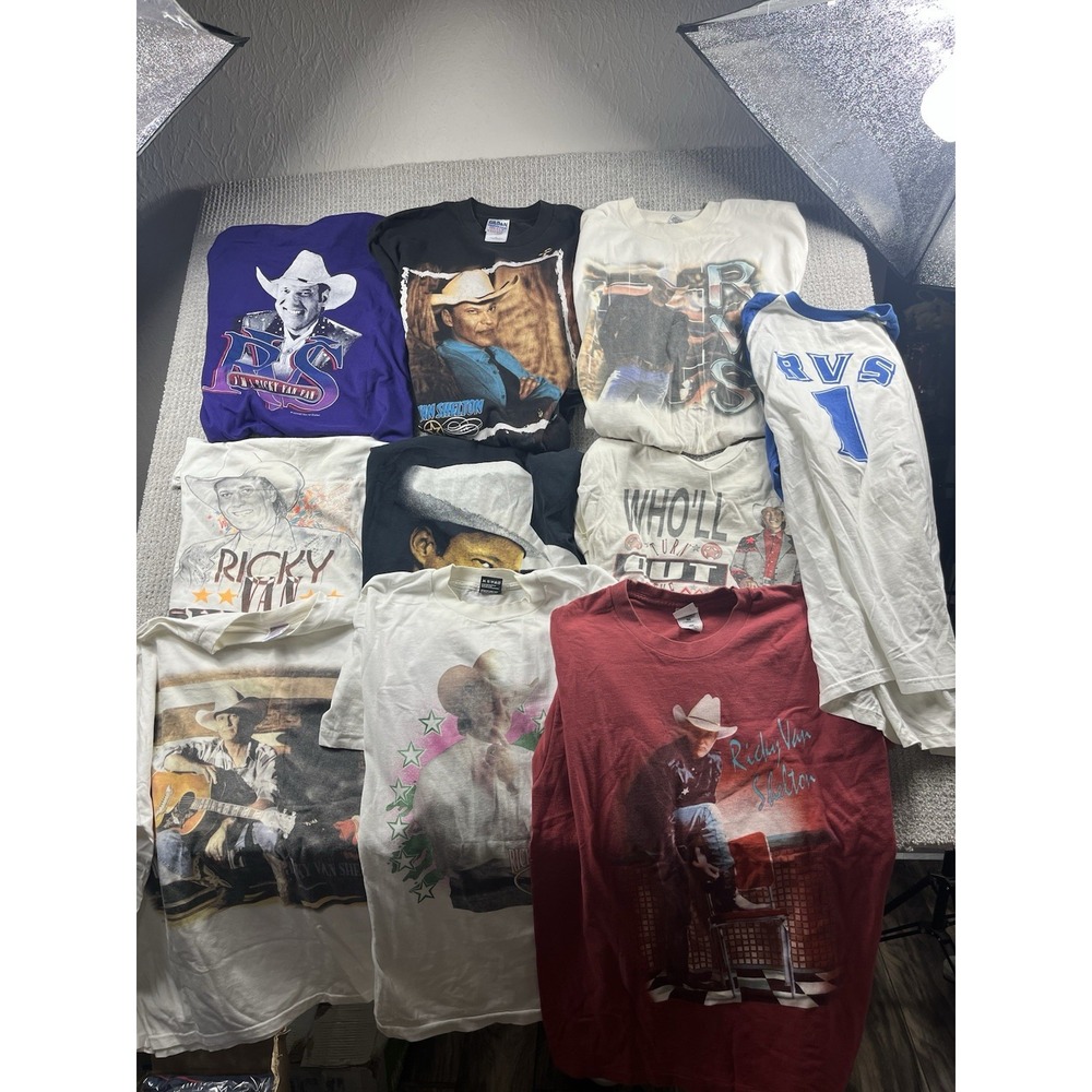 Vintage 90’s Country Music Ricky Van Shelton Shirt Lot Of (10) Men’s XL (L/XXL)